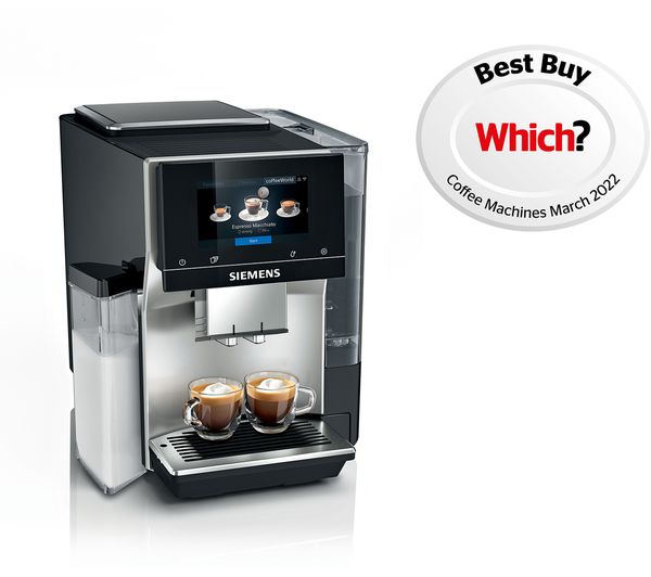 SIEMENS Home Connect TQ703GB7 Smart Bean to Cup Coffee Machine – Inox & Silver