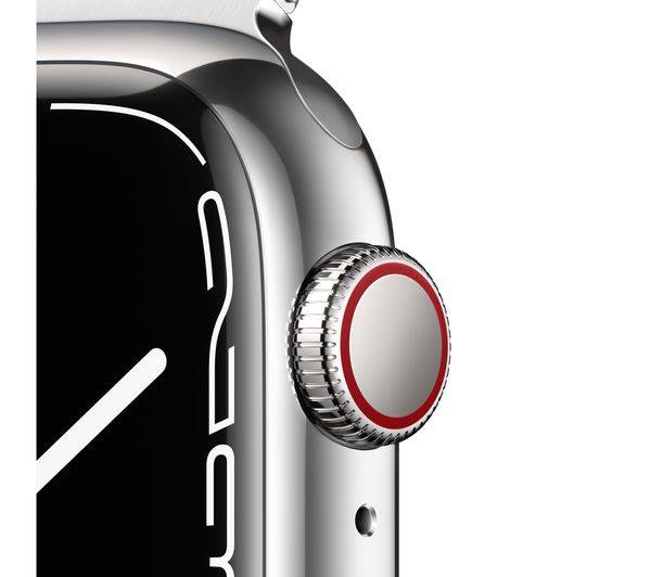 APPLE Watch Series 7 Cellular 4G - Silver Stainless Steel with Silver Milanese Loop 45 mm
