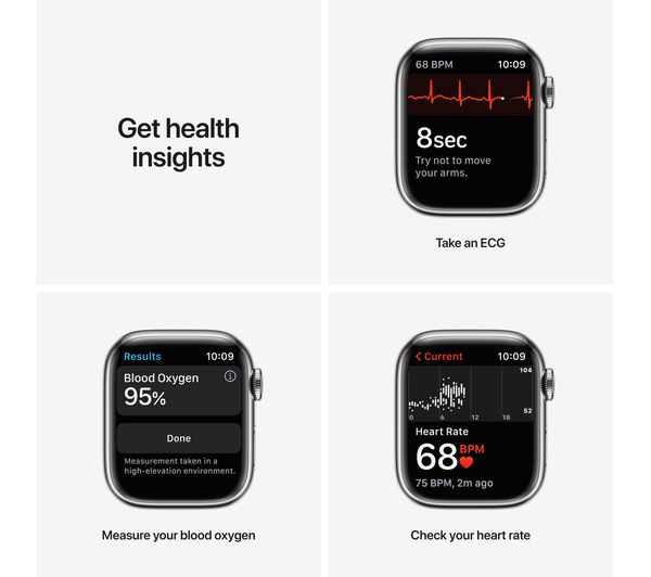 APPLE Watch Series 7 Cellular 4G - Silver Stainless Steel with Silver Milanese Loop 45 mm