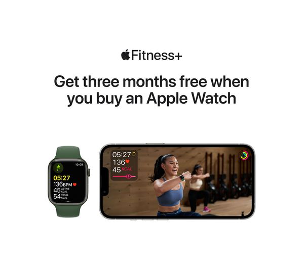 APPLE Watch Series 7 Cellular 4G - Starlight Aluminium with Pure Platinum & Black Nike Sport Band 41 mm