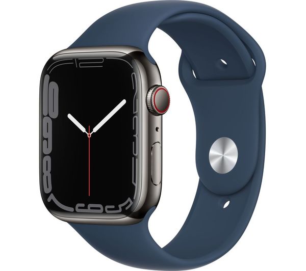 APPLE Watch Series 7 Cellular 4G - Graphite Stainless Steel with Abyss Blue Sport Band 41 mm