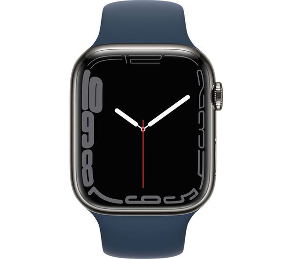 APPLE Watch Series 7 Cellular 4G - Graphite Stainless Steel with Abyss Blue Sport Band 41 mm
