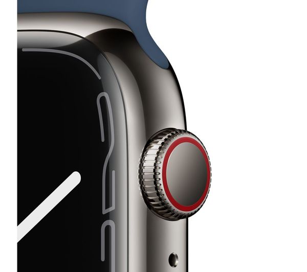 APPLE Watch Series 7 Cellular 4G - Graphite Stainless Steel with Abyss Blue Sport Band 41 mm