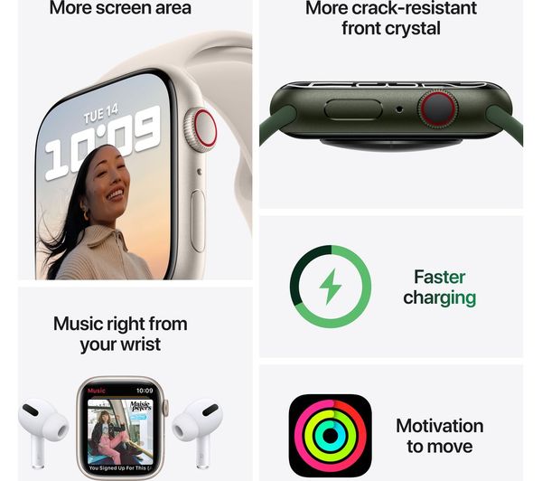APPLE Watch Series 7 Cellular 4G - Graphite Stainless Steel with Abyss Blue Sport Band 41 mm