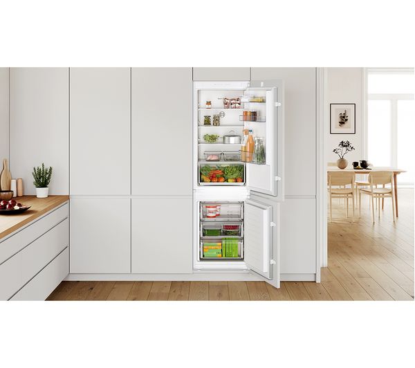 BOSCH Series 2 KIN86NSF0G Integrated 60 40 Fridge Freezer - Sliding Hinge
