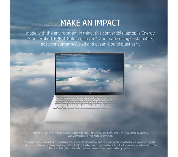 HP Pavilion x360 14-dy0519 14" 2 in 1 Laptop - Intel® Core™ i3 256 GB SSD Silver