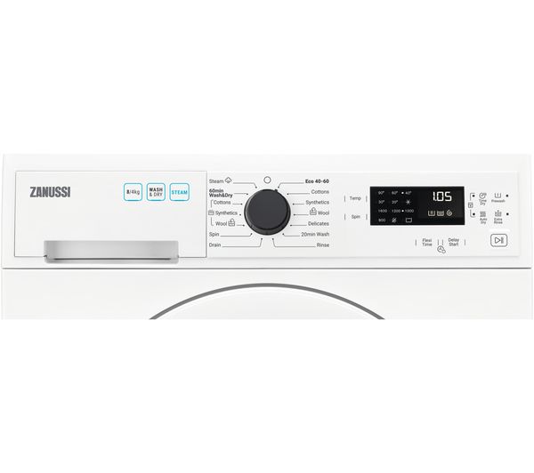 ZANUSSI AutoAdjust ZWD86SB4PW 8 kg Washer Dryer - White