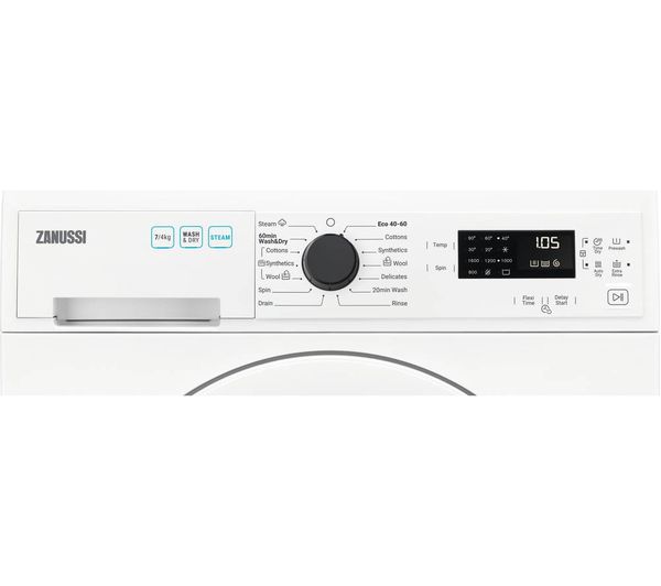 ZANUSSI AutoAdjust ZWD76SB4PW 7 kg Washer Dryer - White