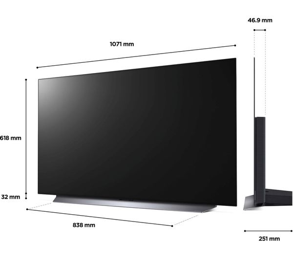LG OLED48C24LA 48" Smart 4K Ultra HD HDR OLED TV with Google Assistant & Amazon Alexa