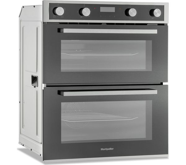 MONTPELLIER DO3550UB Built-under Double Oven - Black & Stainless Steel