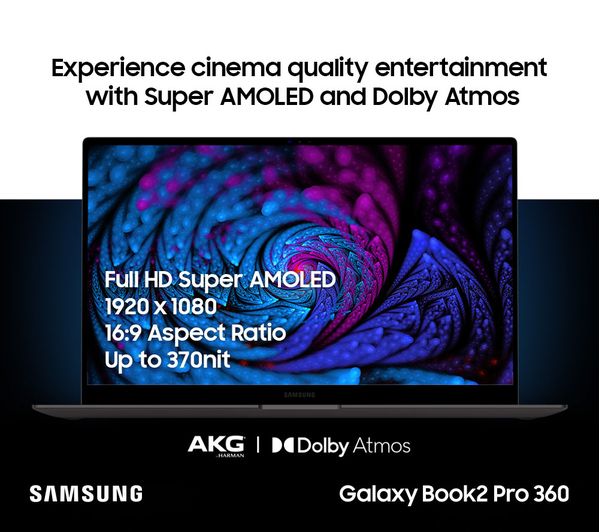 SAMSUNG Galaxy Book2 Pro 360 15.6" 2 in 1 Laptop - Intel® Core™ i7 512 GB SSD Silver