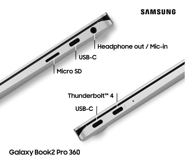 SAMSUNG Galaxy Book2 Pro 360 15.6" 2 in 1 Laptop - Intel® Core™ i7 512 GB SSD Silver