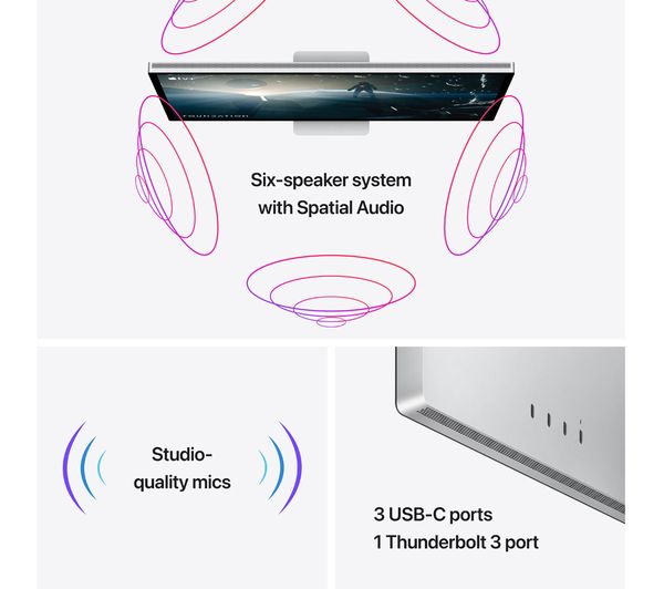 APPLE Studio Display with Tilt-Adjustable Stand - Silver