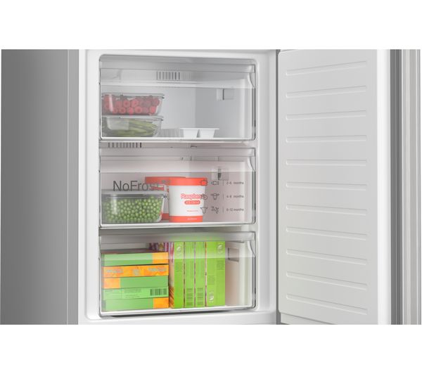 BOSCH Series 4 KGN367LDF 70 30 Fridge Freezer - Inox