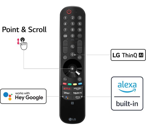 LG OLED55G26LA 55" Smart 4K Ultra HD HDR OLED TV with Google Assistant & Amazon Alexa