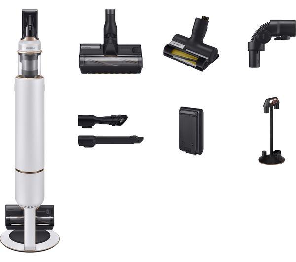 SAMSUNG Bespoke Jet Pet Max 210 W Suction Power Cordless Vacuum Cleaner with All-in-One Clean Station - Misty White