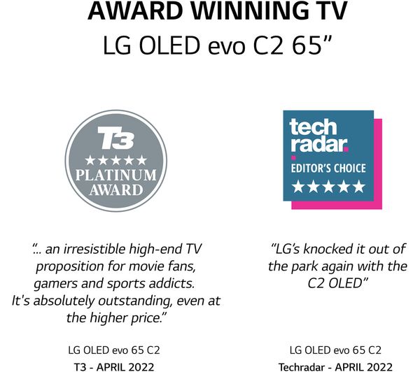 LG OLED65G26LA 65" Smart 4K Ultra HD HDR OLED TV with Google Assistant & Amazon Alexa
