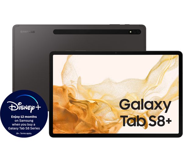 SAMSUNG Galaxy Tab S8 Plus 12.4" 5G Tablet - 128 GB Graphite