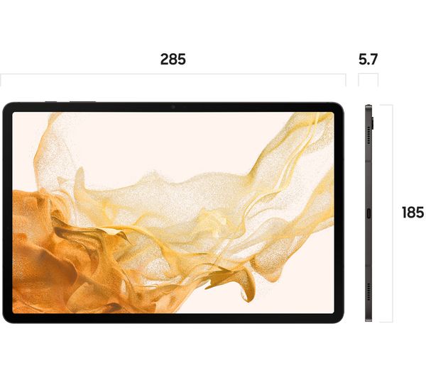 SAMSUNG Galaxy Tab S8 Plus 12.4" 5G Tablet - 128 GB Graphite