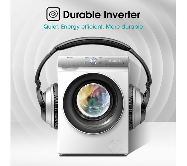 HISENSE QR Series WFQR1014EVAJM 10 kg 1400 Spin Washing Machine - White