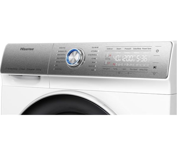 HISENSE QR Series WFQR1014EVAJM 10 kg 1400 Spin Washing Machine - White