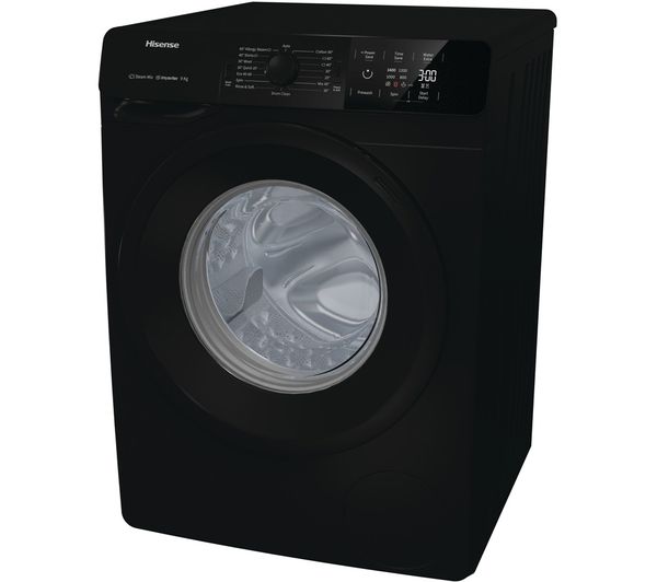 HISENSE WFGE90141VMB 9 kg 1400 Spin Washing Machine - Black