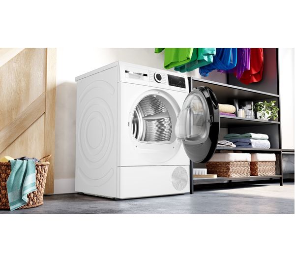 BOSCH Series 6 WQG24509GB 9 kg Heat Pump Tumble Dryer - White