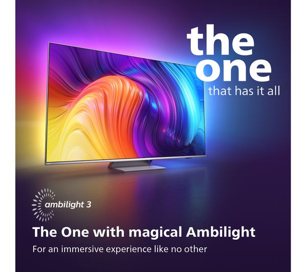 PHILIPS Ambilight 43PUS8807 12 43" Smart 4K Ultra HD HDR LED TV with Google Assistant