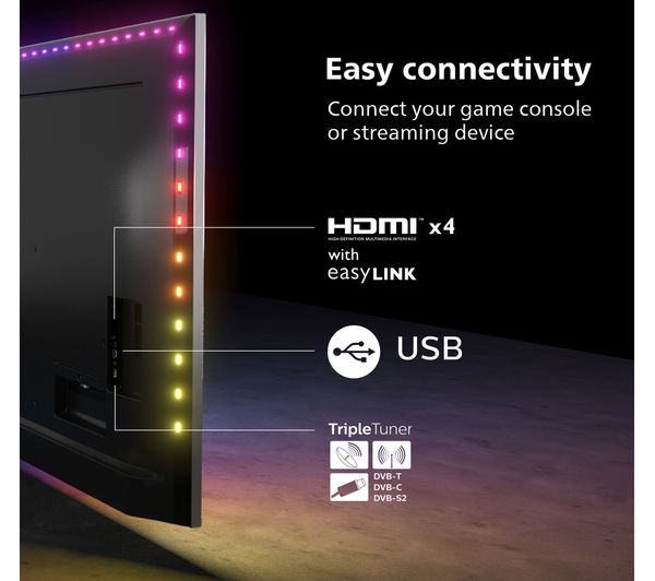 PHILIPS Ambilight 43PUS8807 12 43" Smart 4K Ultra HD HDR LED TV with Google Assistant