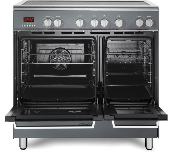 KENWOOD CK419SLE 90 cm Electric Induction Range Cooker - Slate Grey & Chrome