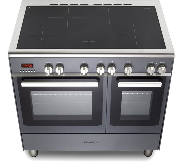 KENWOOD CK419SLE 90 cm Electric Induction Range Cooker - Slate Grey & Chrome
