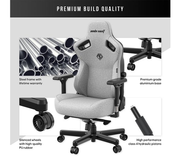 ANDASEAT Kaiser 3 Series Premium Gaming Chair - Ash Grey