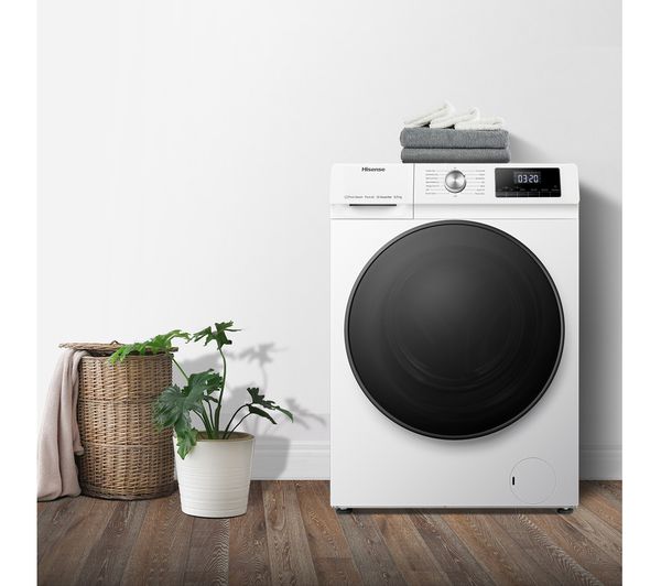 HISENSE 3 Series WDQA8014EVJM 8 kg Washer Dryer - White