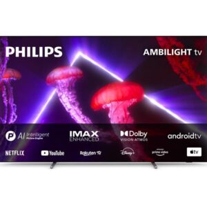 PHILIPS Ambilight 77OLED807 12 77" Smart 4K Ultra HD HDR OLED TV with Google Assistant