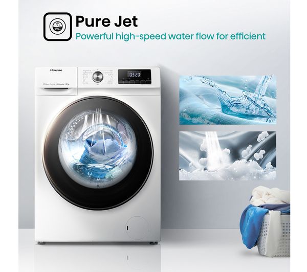 HISENSE 3 Series WFQA1214EVJM 12 kg 1400 rpm Washing Machine - White