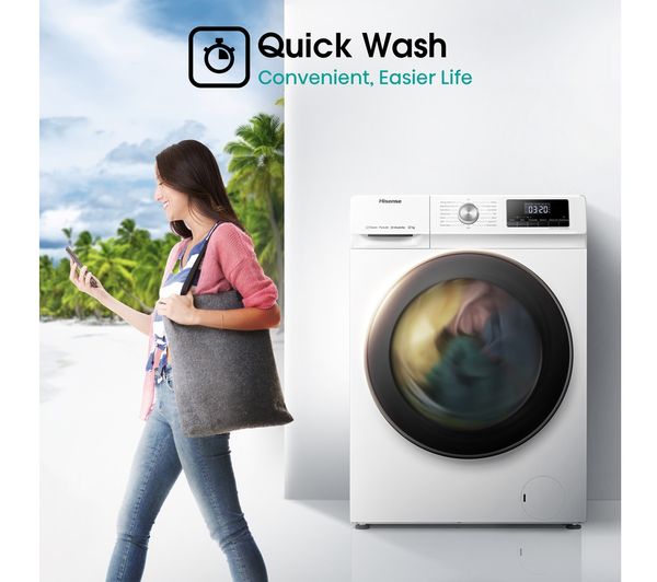 HISENSE 3 Series WFQA1214EVJM 12 kg 1400 rpm Washing Machine - White