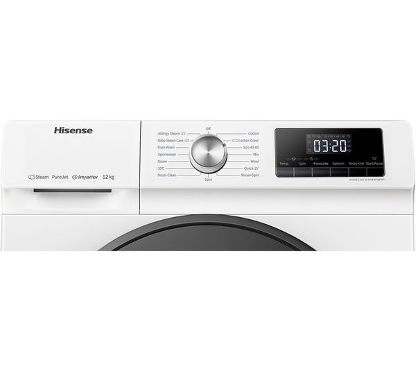 HISENSE 3 Series WFQA1214EVJM 12 kg 1400 rpm Washing Machine - White
