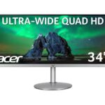 ACER CB342CK Quad HD 34" IPS LCD Monitor - Silver & Black