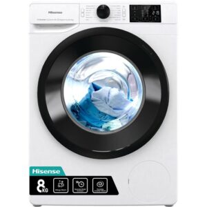 HISENSE 3+ Series WFGC801439VM 8 kg 1400 Spin Washing Machine - White