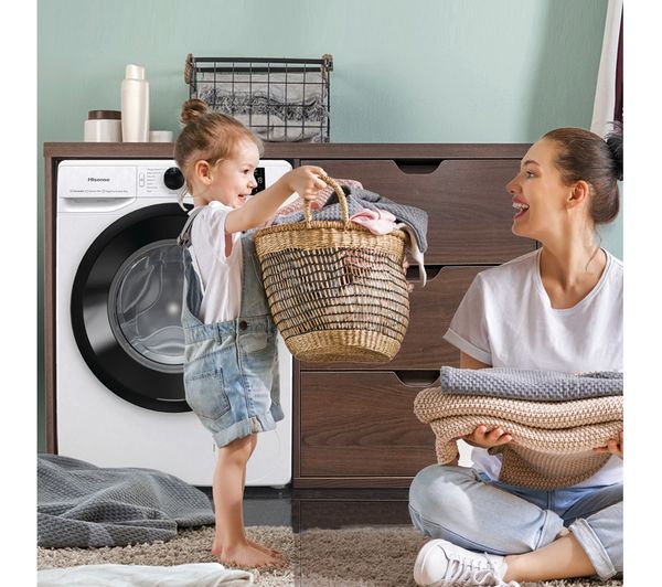 HISENSE 3+ Series WFGC801439VM 8 kg 1400 Spin Washing Machine - White