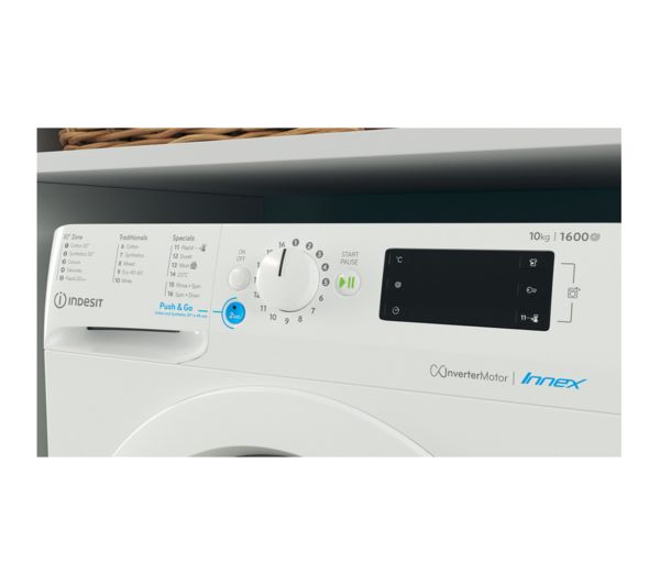 INDESIT BWE 101685X W UK N 10 kg 1600 Spin Washing Machine - White