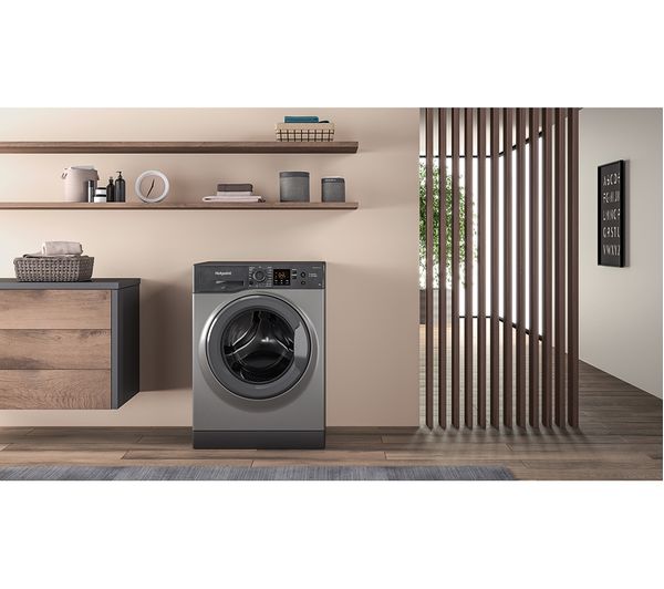 HOTPOINT NSWR 845C GK UK N 8 kg 1400 Spin Washing Machine - Graphite