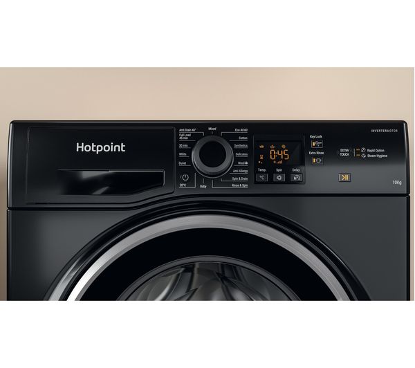 HOTPOINT NSWM 1045C BS UK N 10 kg 1400 Spin Washing Machine - Black