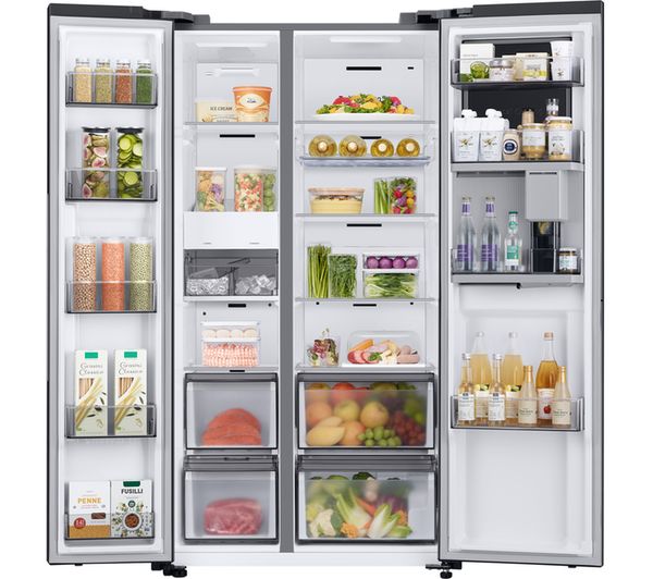 SAMSUNG Series 9 Beverage Center RH69B8931B1 EU American-Style Fridge Freezer - Black Stainless