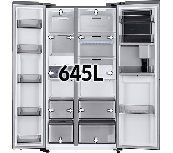 SAMSUNG Series 9 Beverage Center RH69B8931B1 EU American-Style Fridge Freezer - Black Stainless