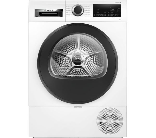 BOSCH Series 6 WQG233D8GB 8 kg Heat Pump Tumble Dryer - White
