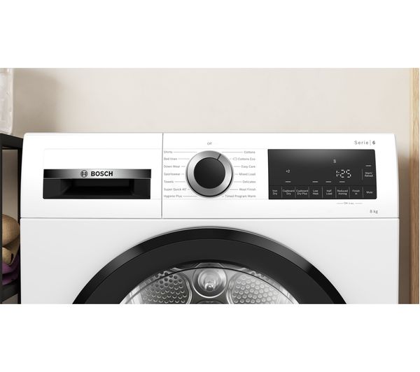 BOSCH Series 6 WQG233D8GB 8 kg Heat Pump Tumble Dryer - White