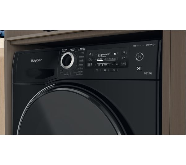 HOTPOINT NDD 8636 BDA UK 8 kg Washer Dryer - Black