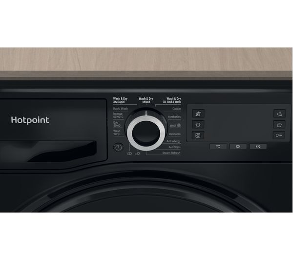 HOTPOINT NDD 8636 BDA UK 8 kg Washer Dryer - Black