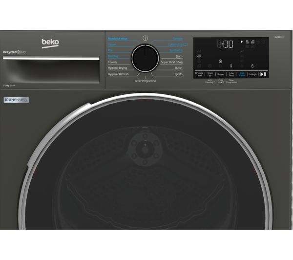 BEKO Pro B5T4923IG 9 kg Heat Pump Tumble Dryer - Graphite